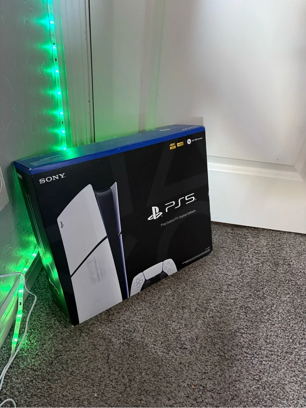 Sony PS5 Digital Edition Console in White and Black